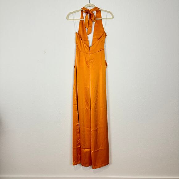 NWT Nookie Utopia Halter Jumpsuit in Mango Size Small - Picture 3 of 5